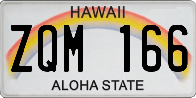 HI license plate ZQM166