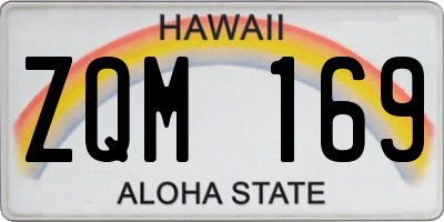 HI license plate ZQM169