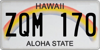 HI license plate ZQM170