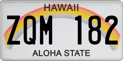 HI license plate ZQM182