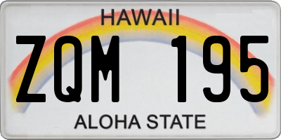 HI license plate ZQM195