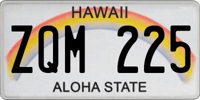 HI license plate ZQM225