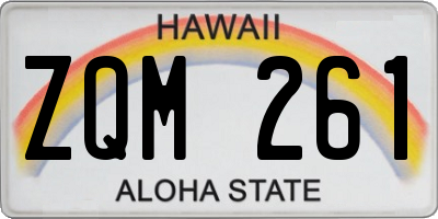 HI license plate ZQM261