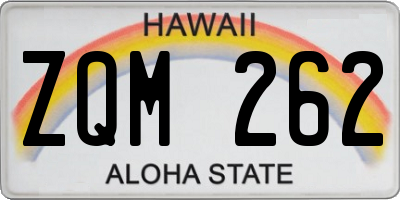 HI license plate ZQM262