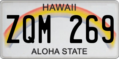 HI license plate ZQM269