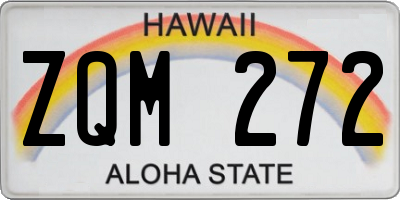 HI license plate ZQM272