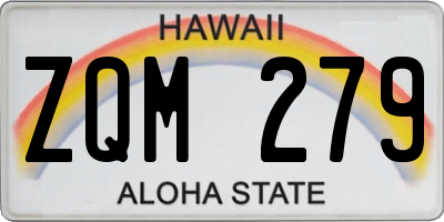 HI license plate ZQM279
