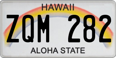 HI license plate ZQM282