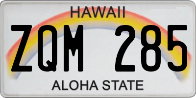 HI license plate ZQM285