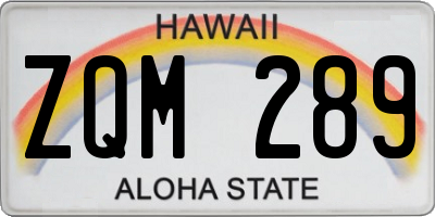 HI license plate ZQM289