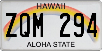 HI license plate ZQM294