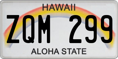 HI license plate ZQM299
