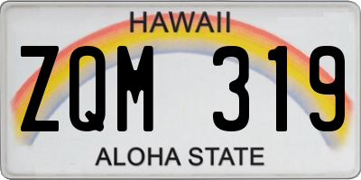 HI license plate ZQM319