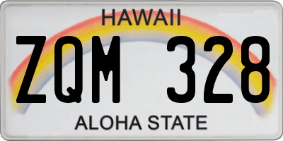 HI license plate ZQM328