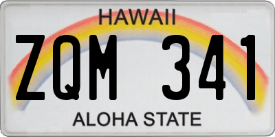 HI license plate ZQM341