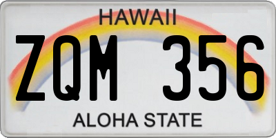 HI license plate ZQM356