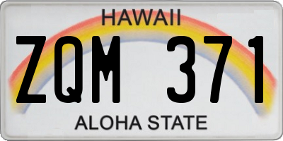 HI license plate ZQM371