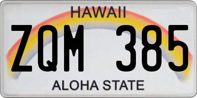 HI license plate ZQM385
