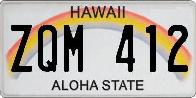 HI license plate ZQM412
