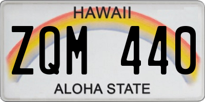 HI license plate ZQM440