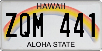HI license plate ZQM441
