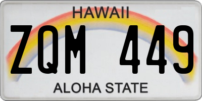 HI license plate ZQM449
