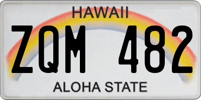 HI license plate ZQM482