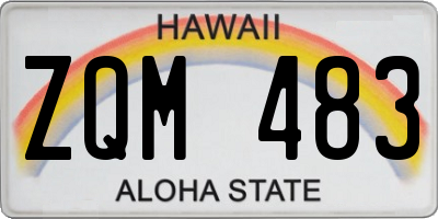 HI license plate ZQM483