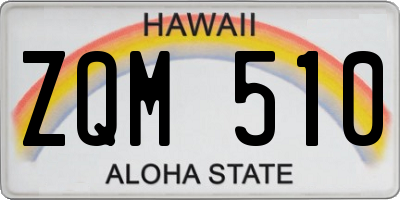 HI license plate ZQM510