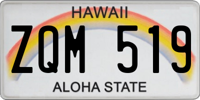 HI license plate ZQM519