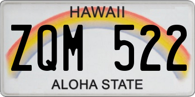 HI license plate ZQM522