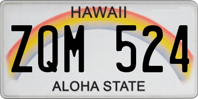 HI license plate ZQM524