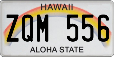 HI license plate ZQM556