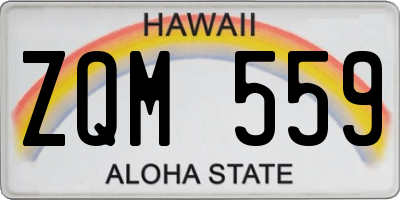 HI license plate ZQM559