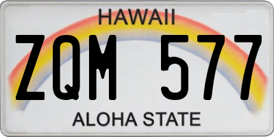 HI license plate ZQM577
