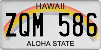 HI license plate ZQM586
