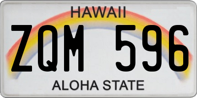 HI license plate ZQM596
