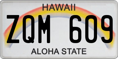 HI license plate ZQM609