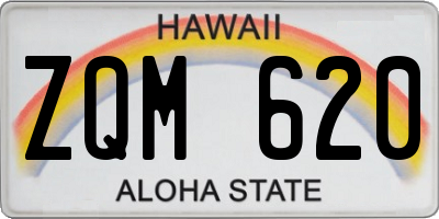 HI license plate ZQM620