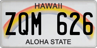 HI license plate ZQM626