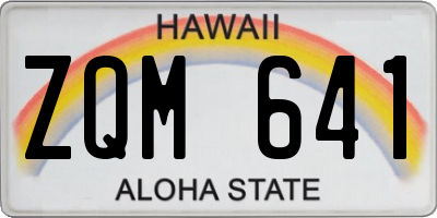 HI license plate ZQM641