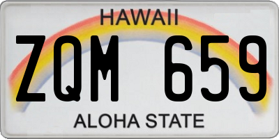 HI license plate ZQM659
