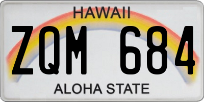 HI license plate ZQM684