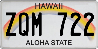 HI license plate ZQM722