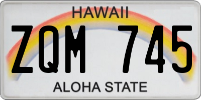 HI license plate ZQM745
