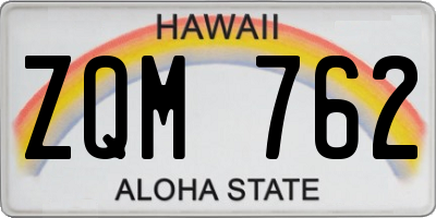 HI license plate ZQM762