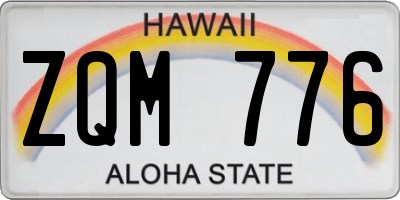 HI license plate ZQM776