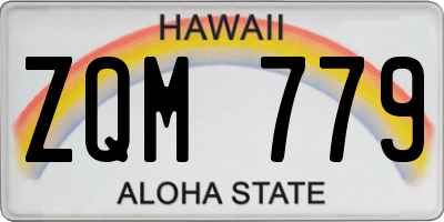 HI license plate ZQM779