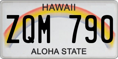 HI license plate ZQM790