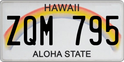 HI license plate ZQM795